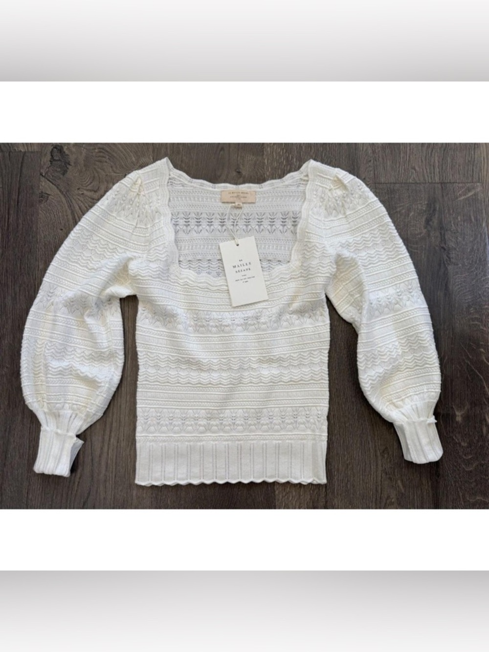 Sézane Ronnie Jumper Sweater in Ecru / White Size Small - Picture 3 of 10